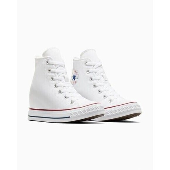 Converse Chuck Taylor All Star Platform Wedge White Womens Size 9 - Picture 2 of 6